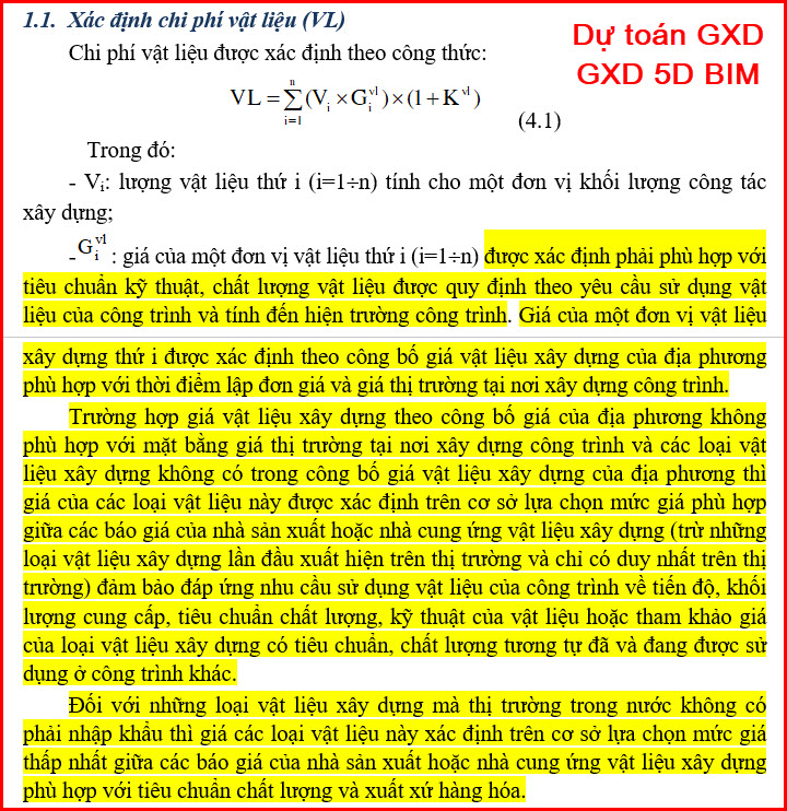 Ảnh chụp công bố giá vật liệu địa phương không có